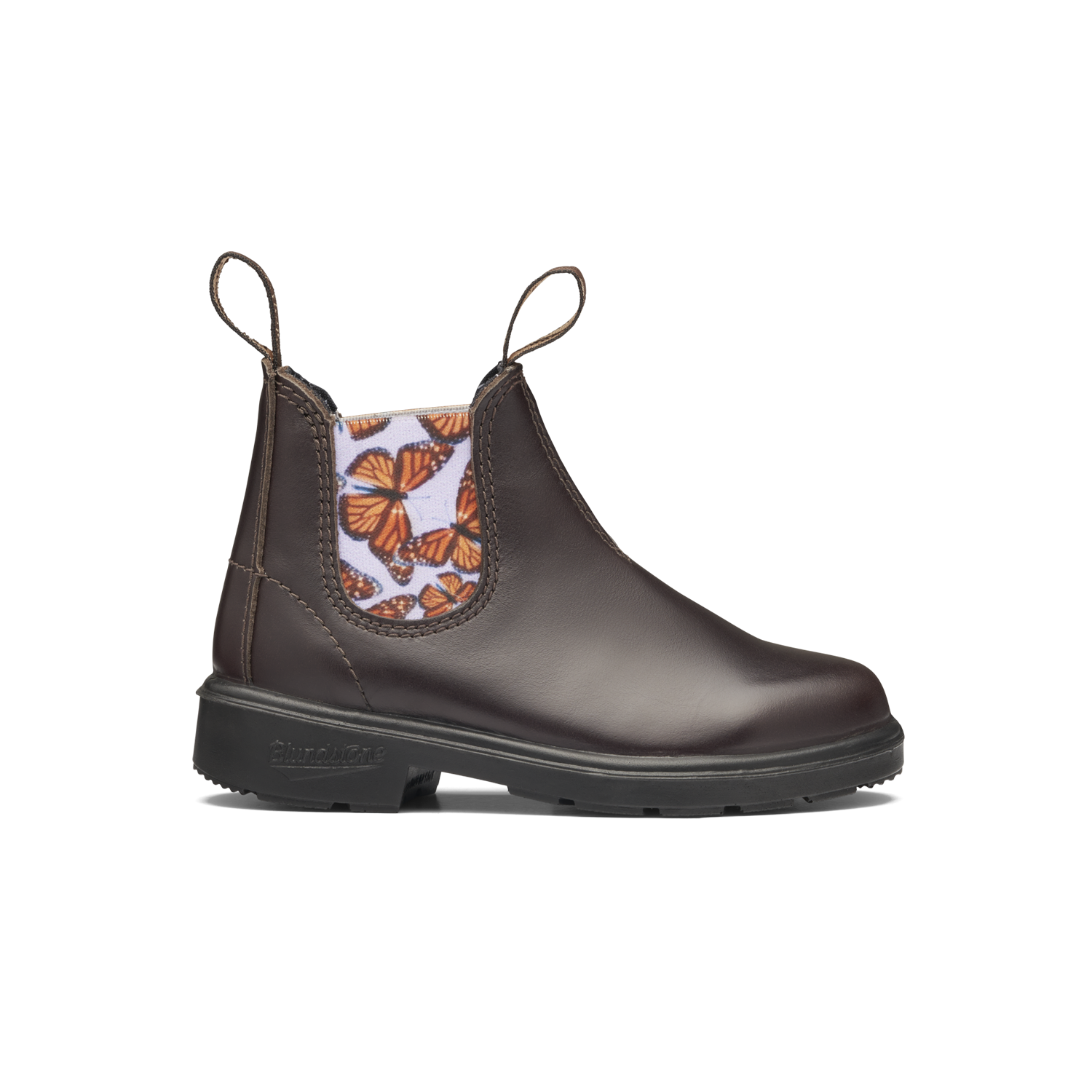Blundstone 2395 Kids Brown with Butterfly Lilac Elastic