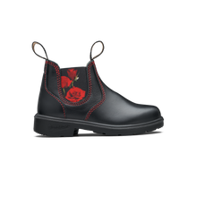 Blundstone 2252 - Kids Black with Red Rose Elastic Blundstone Canada