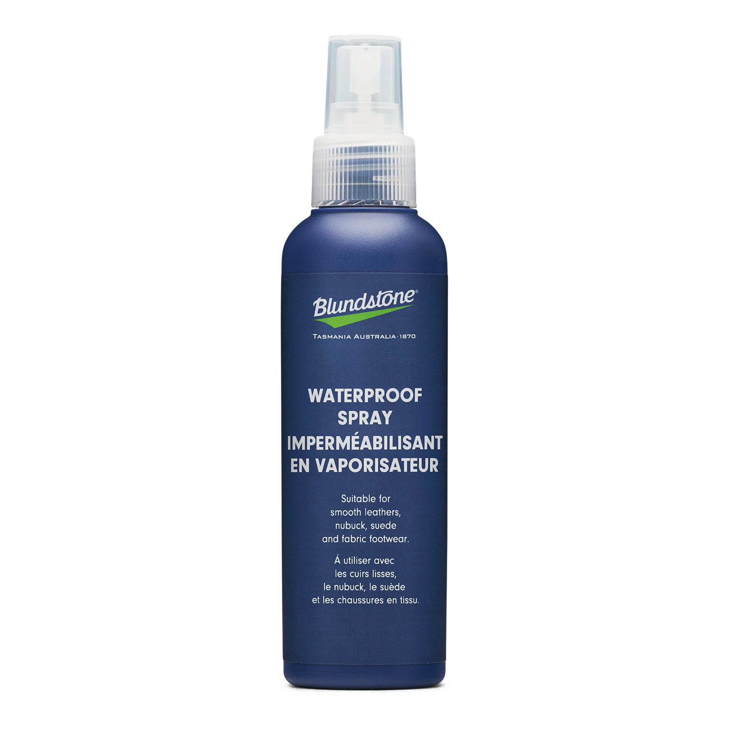 Blundstone Waterproof Spray suitable for smooth leathers, nubuck, suede and fabric footwear.
