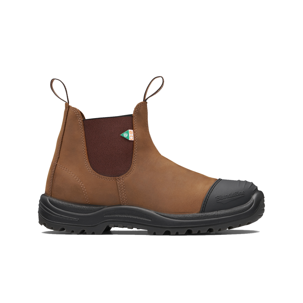 Blundstone 169 Work Safety Boot Rubber Toe Cap Saddle Brown Blundstone Canada