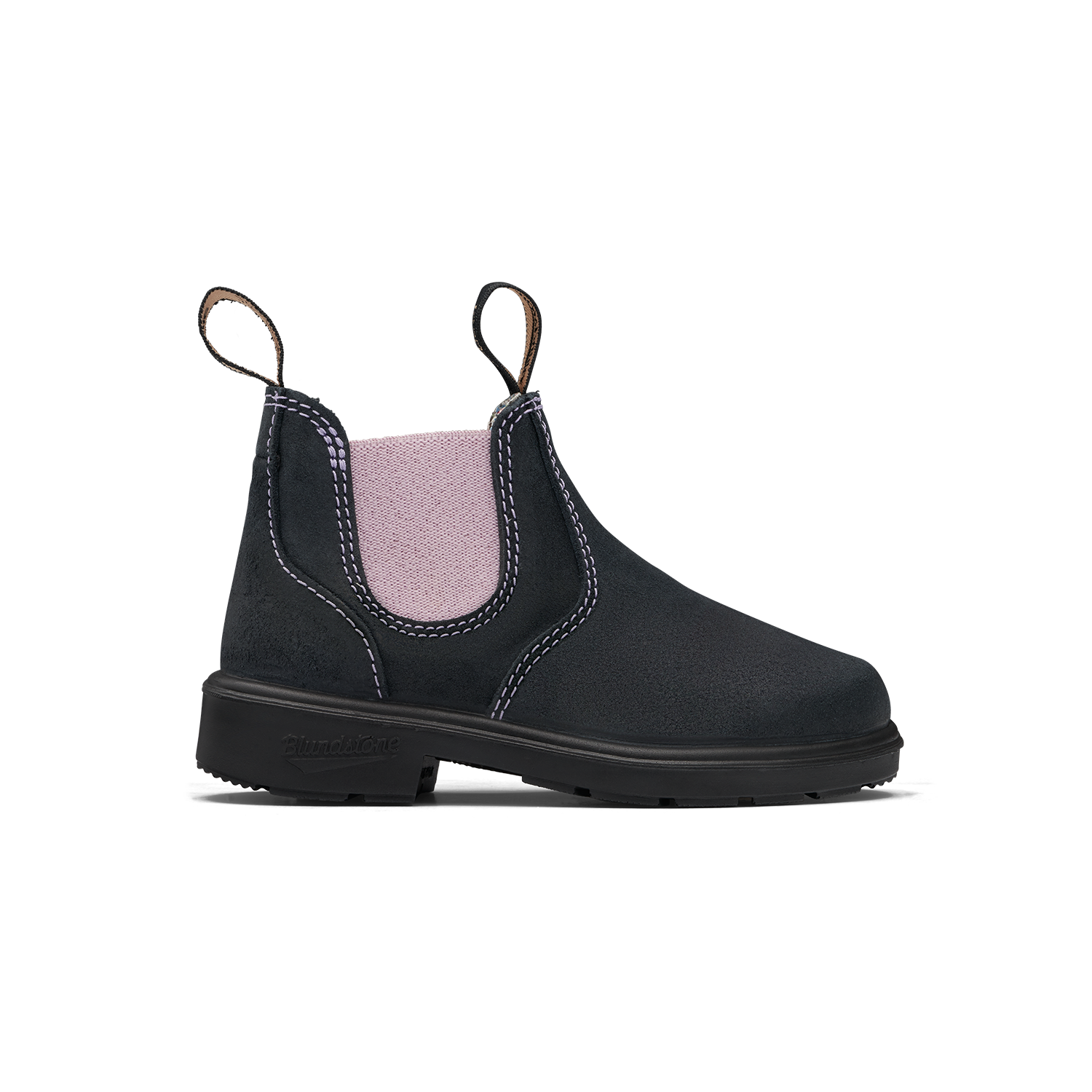 Blundstone 2195 - Kids Navy Suede with Pale Pink Elastic Blundstone Canada