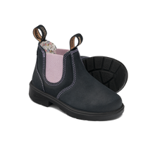 Blundstone 2195 - Kids Navy Suede with Pale Pink Elastic Blundstone Canada